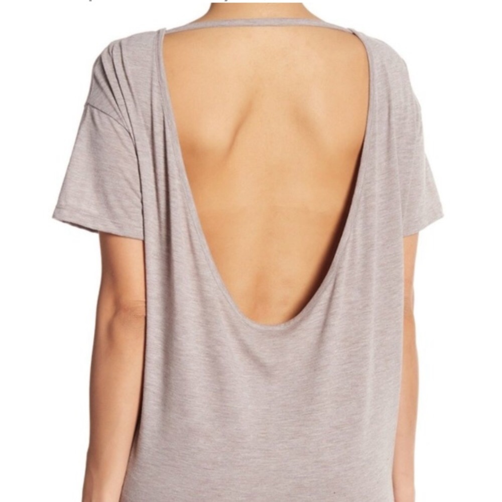 Alternative Apparel light purple open back slub t-shirt